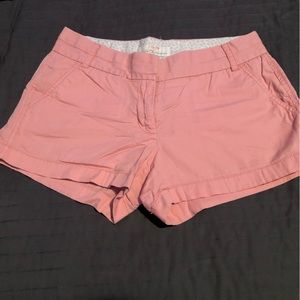 J. Crew 100% Cotton Broken in chino pink shorts